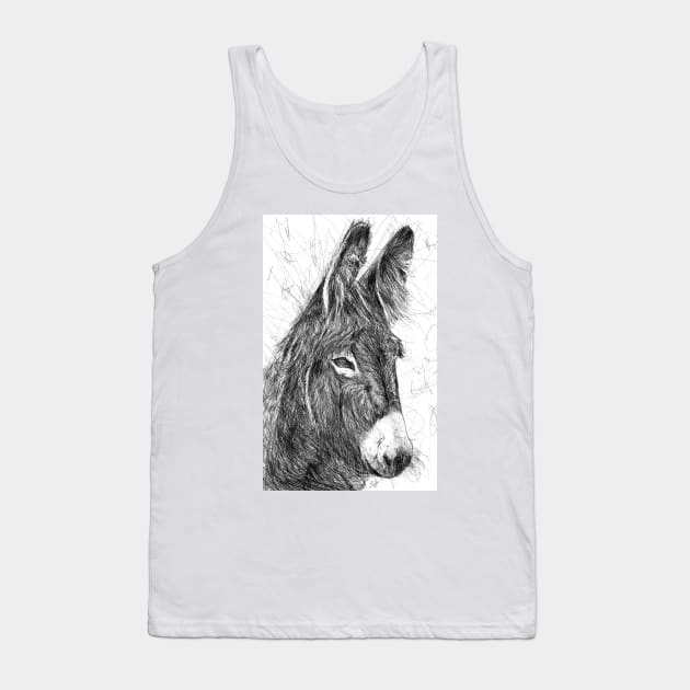 DONKEY pencil portrait .3 Tank Top by lautir